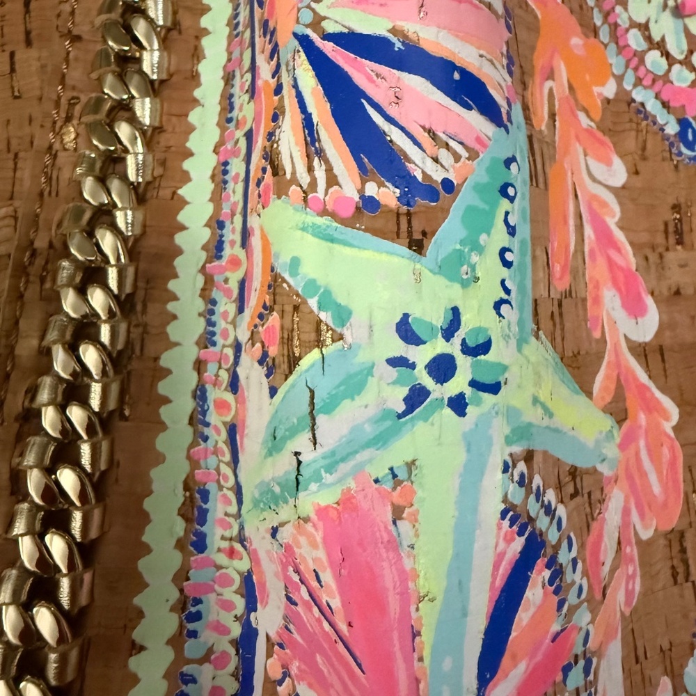 Lilly Pulitzer Colorful Tote Bag with Tassels NWT - Picture 5 of 8